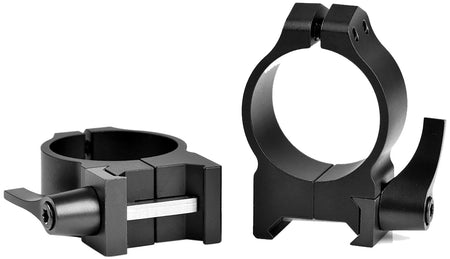Warne 214LM 30mm Maxima Vertical Scope Rings Medium Quick Detach Matte Black 0 MOA