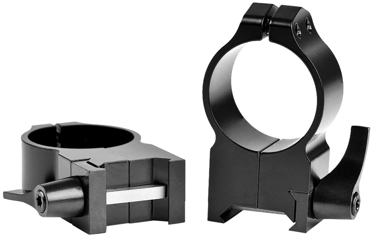 Warne 216LM Maxima Quick Detach Scope Rings 30mm Tube Extra High Matte Black 0 MOA