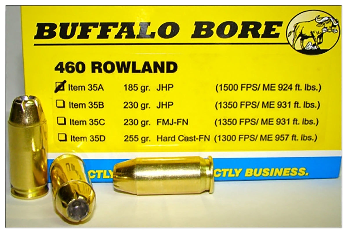 Buffalo Bore Personal Defense .460 Rowland 185 grain Jacketed Hollow Point ammunition