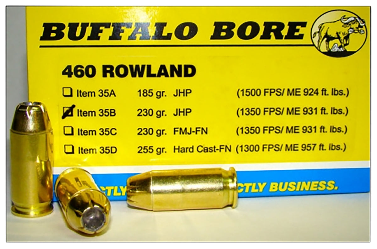 Buffalo Bore Personal Defense .460 Rowland 230 grain Jacketed Hollow Point ammunition