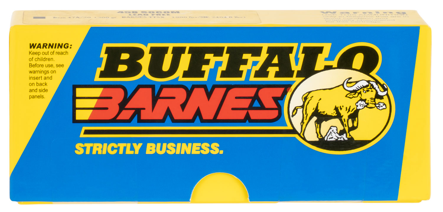Buffalo Bore Hunting & Sniping .458 SOCOM 300 grain Barnes Tipped TSX Lead Free ammunition