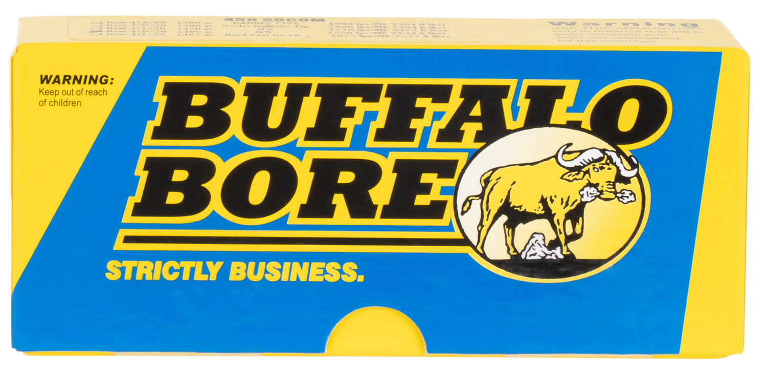 Buffalo Bore Hunting & Sniping .458 SOCOM 400 grain Semi-Jacketed Flat Point ammunition