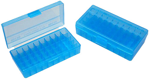 MTM Case-Gard P504524 45 ACP/10mm/40 S&W Multi-Caliber Handgun Ammo Box Blue 50 Round