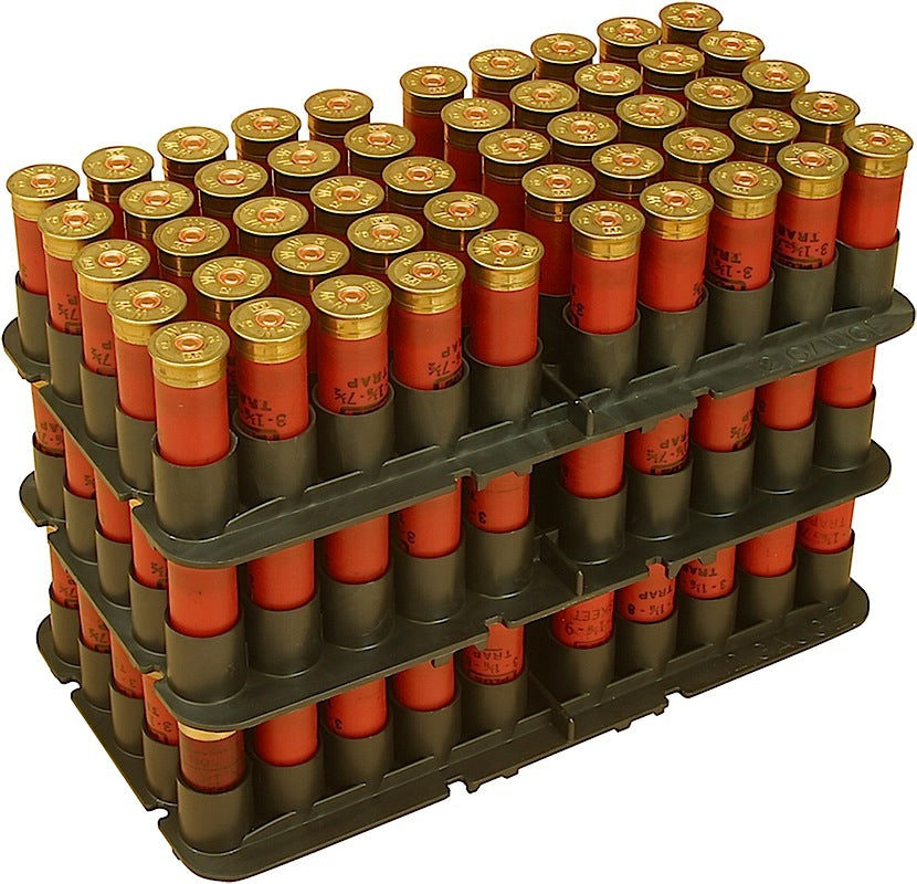 MTM ST2040 20 Gauge Shotshell Storage Tray 50 Rounds Black Polypropylene