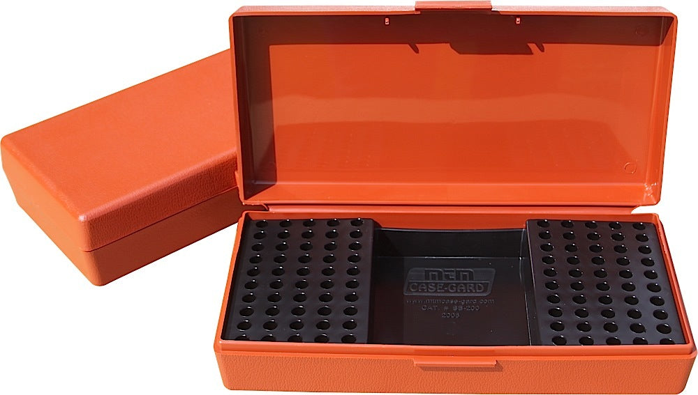 MTM SB20032 SB-200 Rimfire Rifle Multi-Caliber Ammo Box Rust 100-250 Rounds Polypropylene