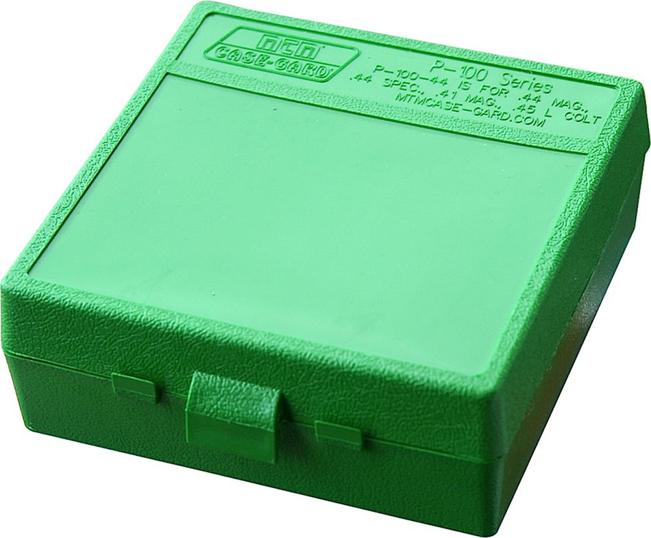 MTM Case-Gard P-100 Series Flip-Top Green Ammo Box Multi Caliber 100rd Poly