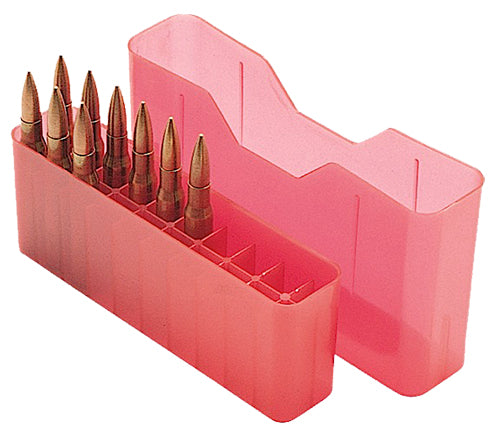 MTM Case-Gard J-20XS Series 20rd Multi Caliber Slip-Top Ammo Box Clear Red Polypropylene