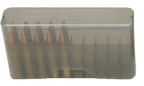 MTM Case-Gard J-20L Series Slip-Top Rifle Ammo Box 20rd Multi Caliber Smoke Polypropylene