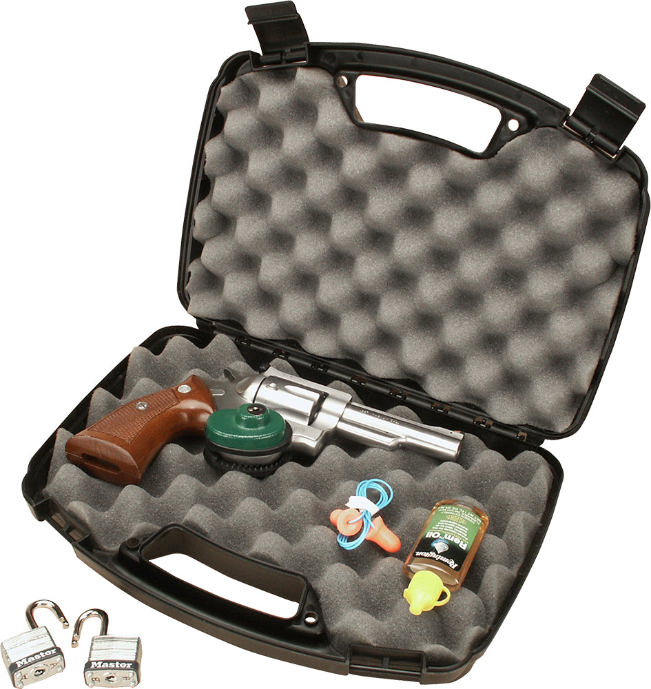 MTM Case-Gard 80740 Black 13" Single Pistol Case Polypropylene Holds Autos & Scoped Revolvers