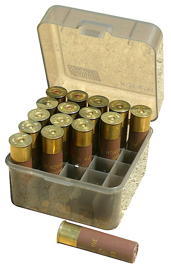 MTM Case-Gard S2512M41 25rd Shotshell Flip-Top Box Multi Gauge Smoke Polypropylene