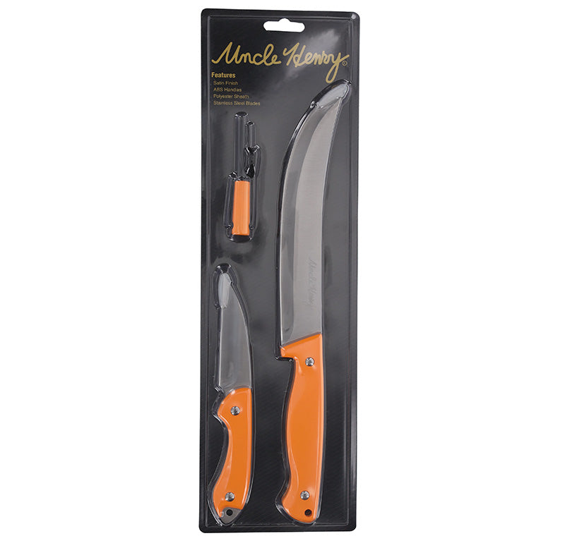 Uncle Henry Fixed Blade Fillet Skinner Knife Set 2 Piece with Firestart Rod