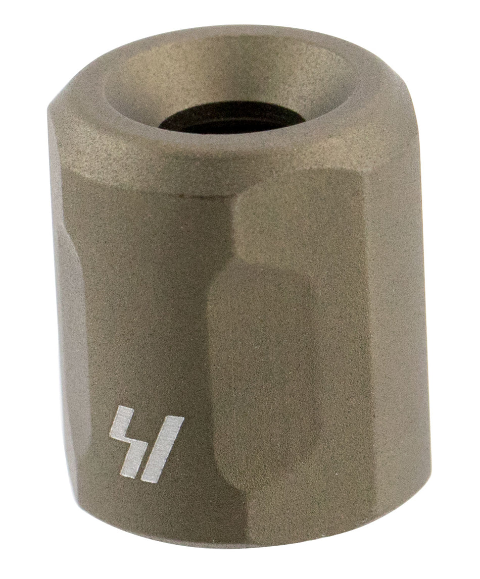 Strike Barrel Thread Protector FDE Aluminum 1/2-28 TPI AR Platform 223 Rem 5.56x45mm NATO
