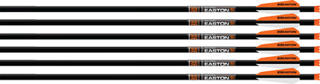 Easton Carbon Crossbow Bolts 9mm 20" Half Moon Nock w/ Vanes 6-Pack