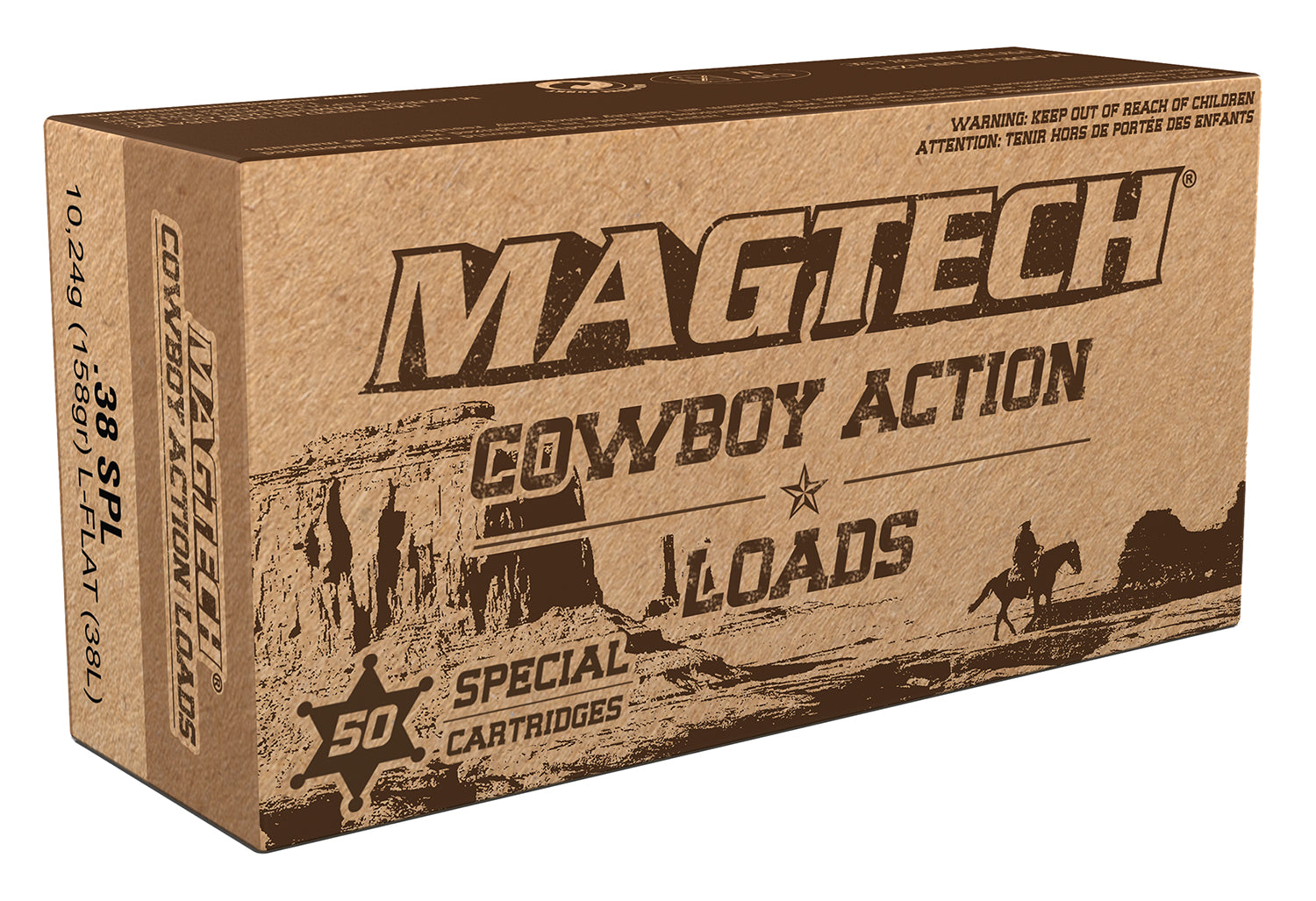 Magtech Cowboy Action Lead Flat Nose 158 Grain .38 Special 800 fps