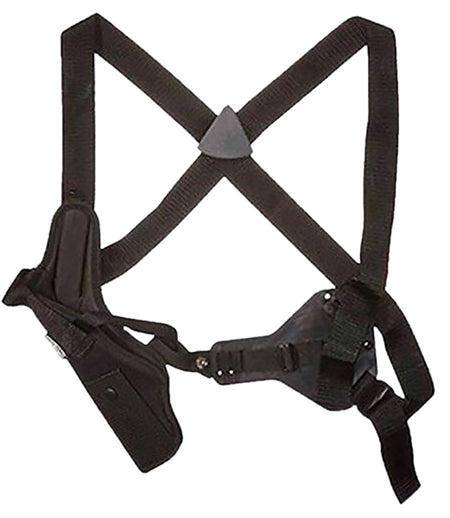 Uncle Mike's Sidekick Vertical Shoulder Holster Size 04 Right Hand Black Cordura Harness Med/Large DA Revolver 7-8.5" Barrel