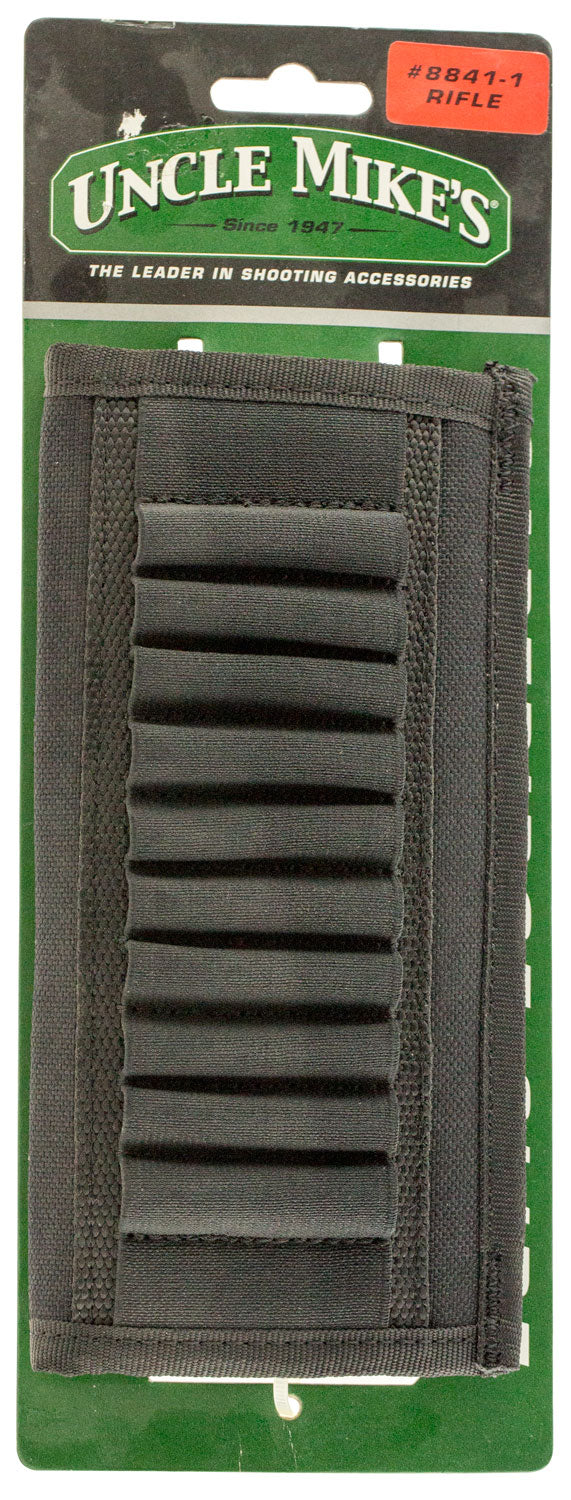 Uncle Mike's 88411 10-Round Rifle Cartridge Slide Nylon Black Fits 2.25" Belt