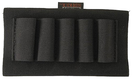 Uncle Mike's 88491 Elastic Buttstock Shotgun Shell Carrier Black Nylon 5 Shells