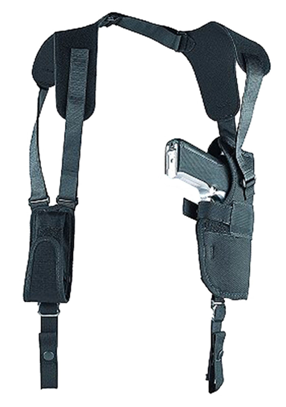 Uncle Mike's Sidekick Vertical Shoulder Holster Size 0 Right Hand Black Cordura Harness Small/Med DA Revolver 2-3" Barrel