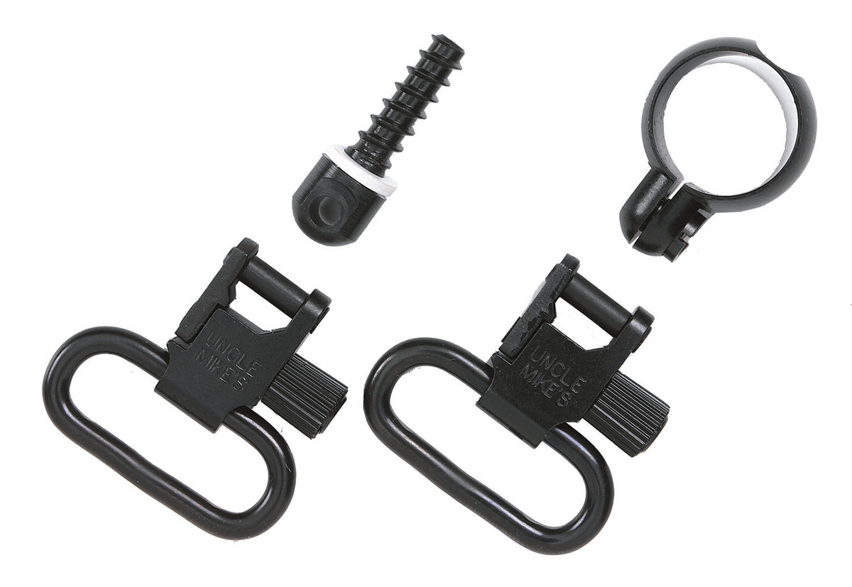 Uncle Mike's 13312 Full Band Quick Detach Sling Swivel Set Blued 1.25" Lever Action Winchester Marlin