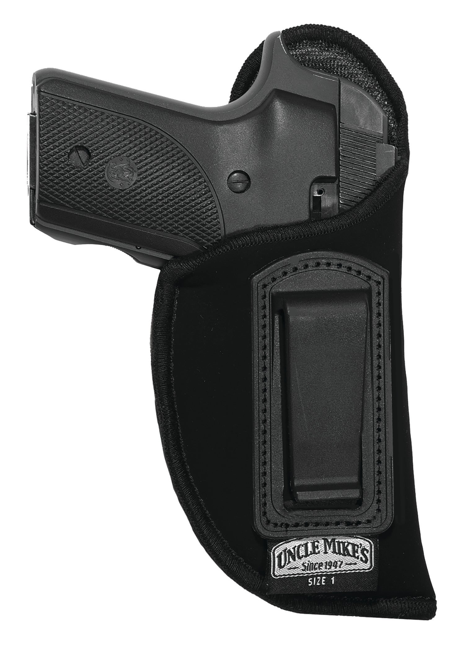 Uncle Mike's 89161 Inside the Pants Open Style IWB Holster Size 16 Black for Med/Large Semi-Autos 3.25-3.75" Barrel RH