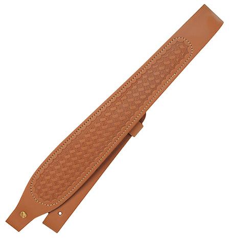 Butler Creek 26412 1-Inch Basket Weave Brown Leather Cobra Rifle Shotgun Sling Suede Lined