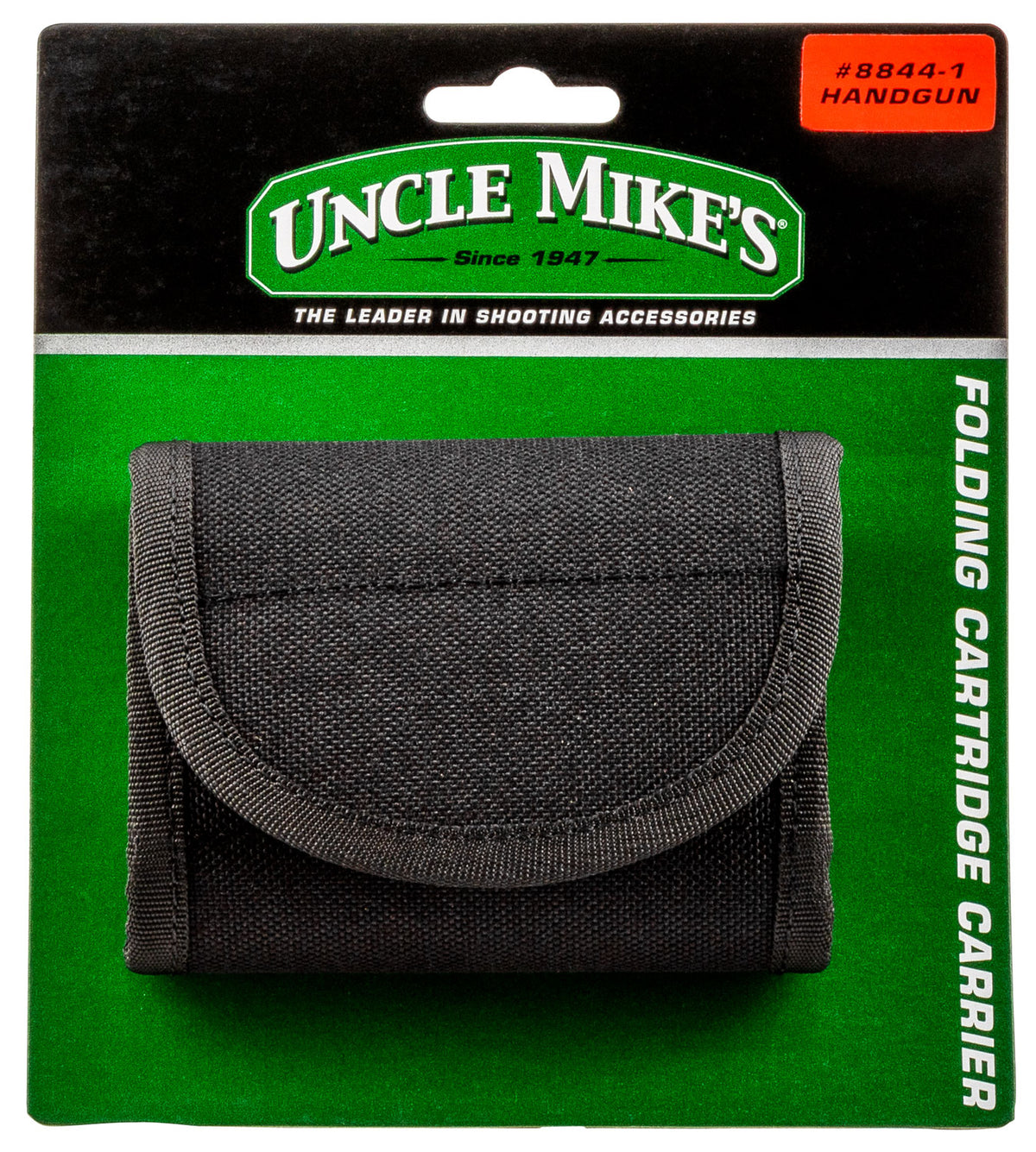 Uncle Mike's Folding Handgun Cartridge Carrier 12rds Nylon Black 8844