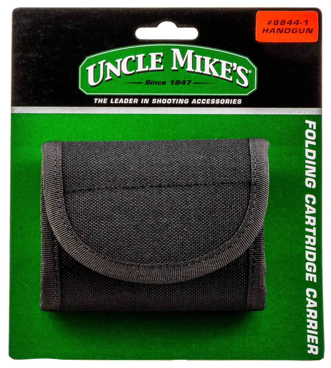 Uncle Mike's Folding Handgun Cartridge Carrier 12rds Nylon Black 8844