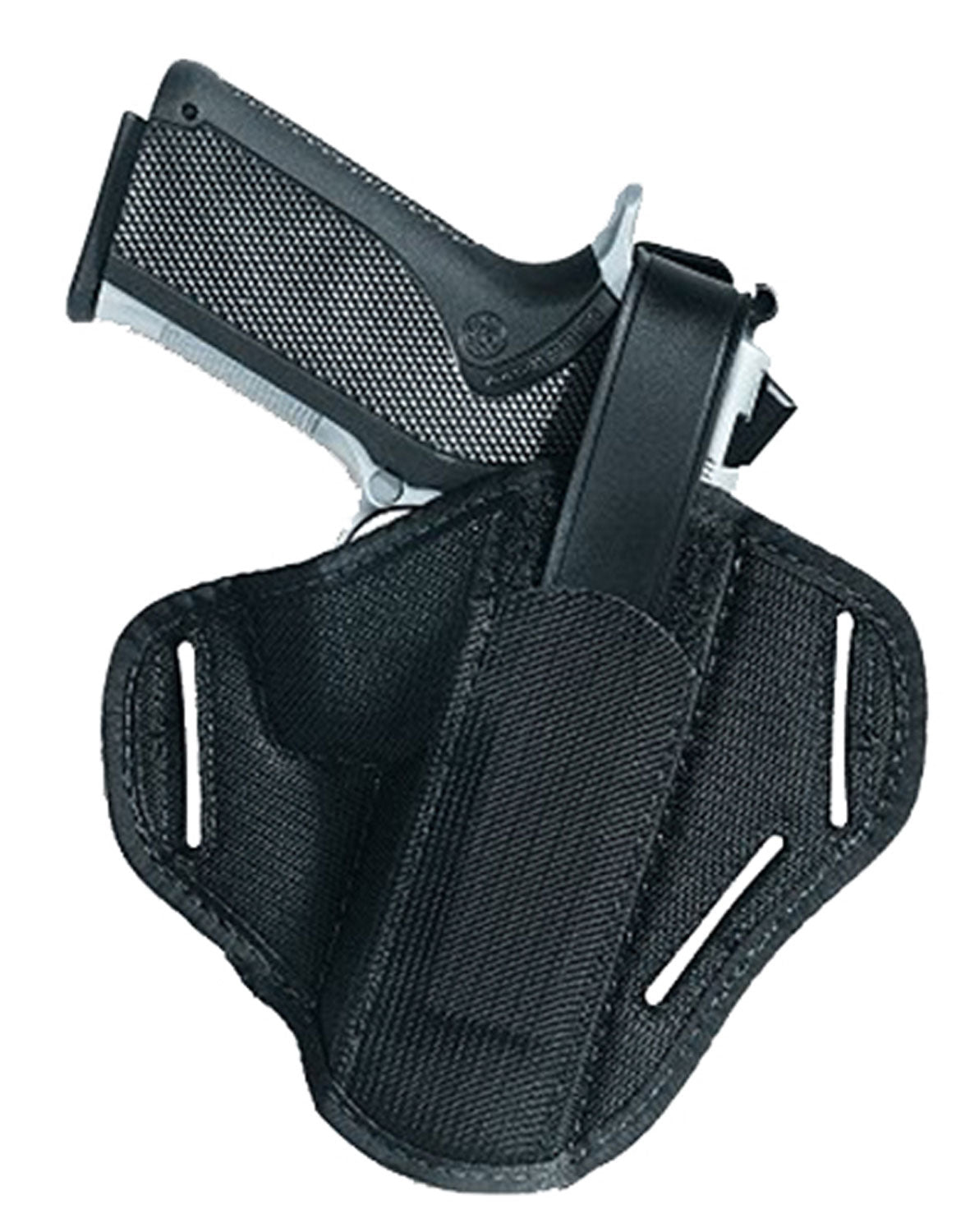 Uncle Mike's Super OWB Belt Slide Holster Size 0 Ambidextrous Black Kodra Nylon Small/Med DA Revolver 2-3" Barrel