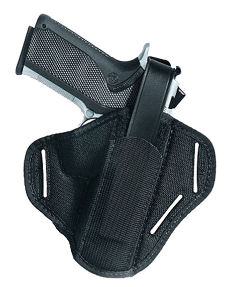 Uncle Mike's Super OWB Belt Slide Holster Size 0 Ambidextrous Black Kodra Nylon Small/Med DA Revolver 2-3" Barrel