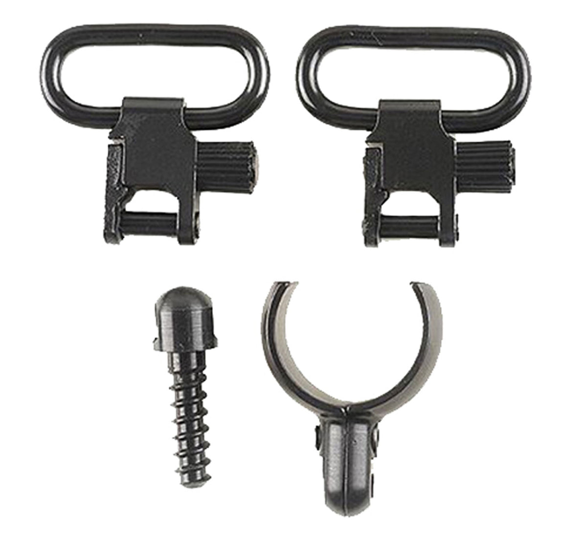 Uncle Mike's Magnum Band Swivel Set 15932 Blued Steel 1" Loop Quick Detach for 12 Gauge Shotguns