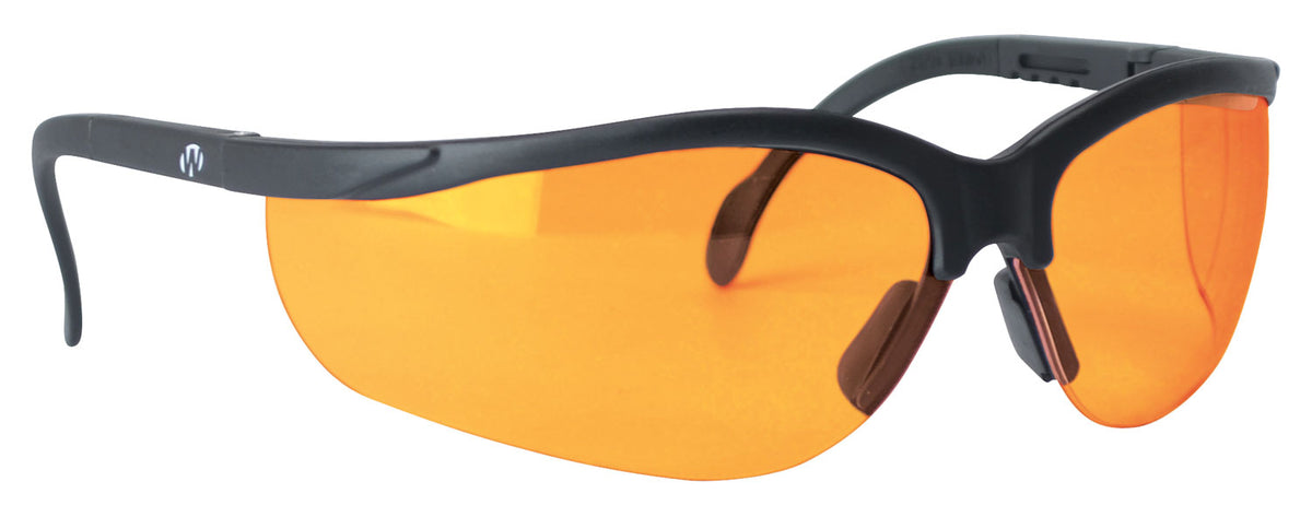 Walker's Adult Sport Shooting Glasses, Amber Lens, Polycarbonate Black Frame