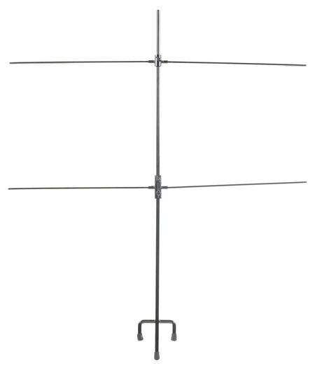 SME Double Paper Shooting Target Stand, Black Steel Frame, Adjustable Bar, 8 Clips