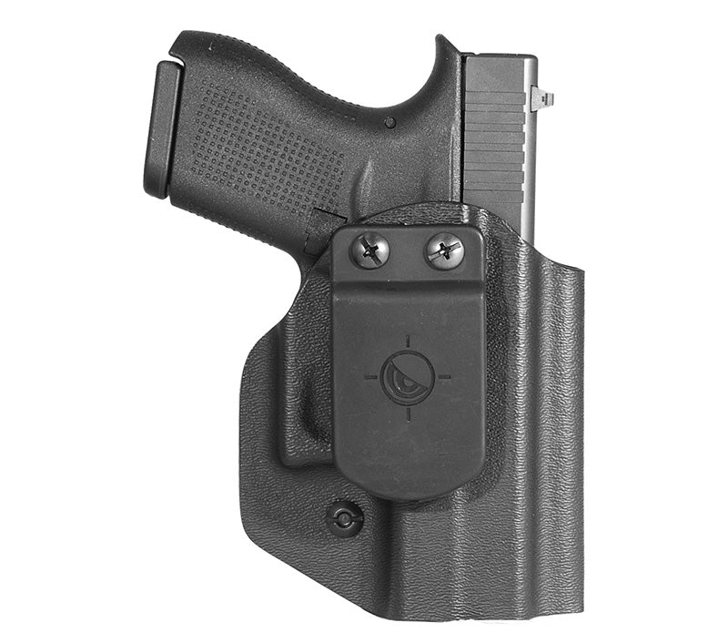 Mission First Tactical IWB/OWB Holster Fits Glock 43, Ambidextrous Boltaron, Adjustable Retention, Black