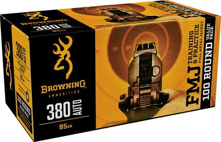 Browning Training & Practice Value Pack .380 ACP/Auto 95 grain Full Metal Jacket ammunition