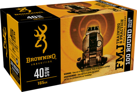 Browning Value Pack Full Metal Jacket 165 Grain .40 S&W 1020 fps