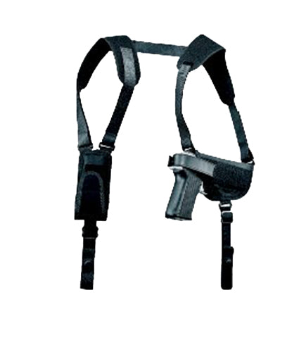 Uncle Mike's 77160 Horizontal Shoulder Holster Pro-Pak Size 16 Nylon Black Med/Large Semi-Auto 3.25-3.75" Barrel