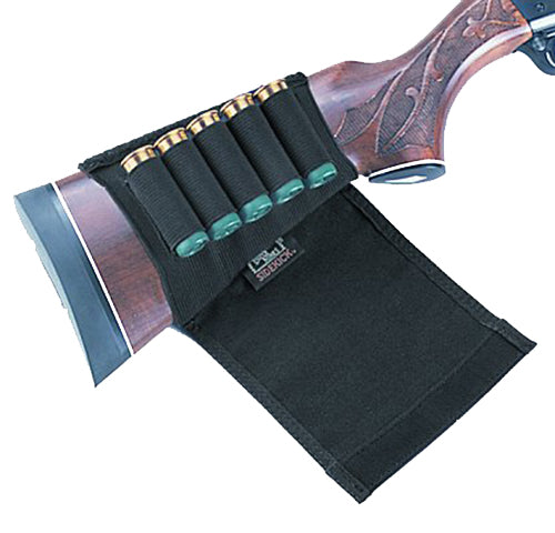 Uncle Mike's Shotgun Buttstock Shell Holder 5rds Black Cordura Nylon 88492