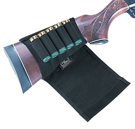Uncle Mike's Shotgun Buttstock Shell Holder 5rds Black Cordura Nylon 88492