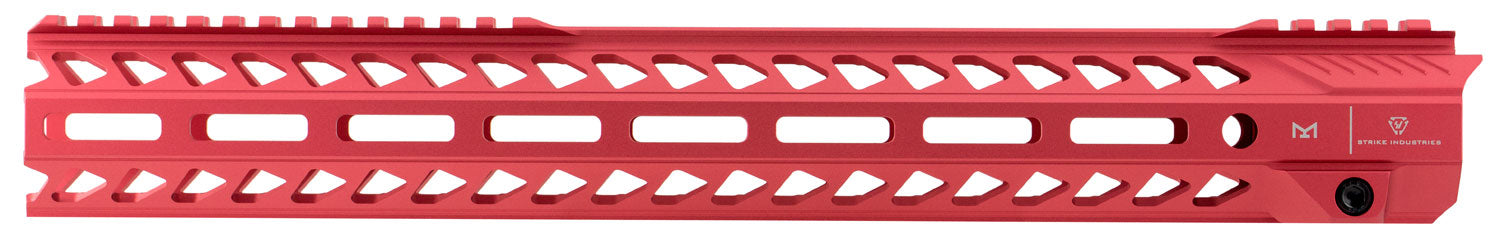 Strike Industries AR-15 M-LOK 15.5" Handguard Rail Red Aluminum with QD Sockets