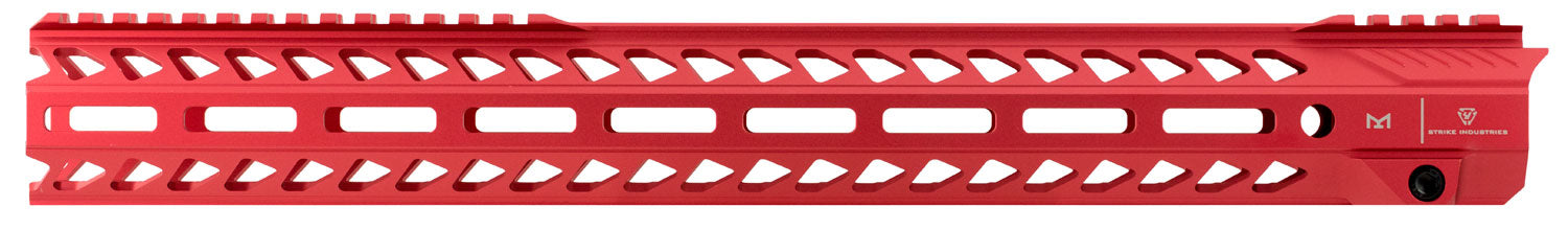 Strike Industries AR-15 M-LOK 17" Handguard Rail Red Aluminum with QD Sockets