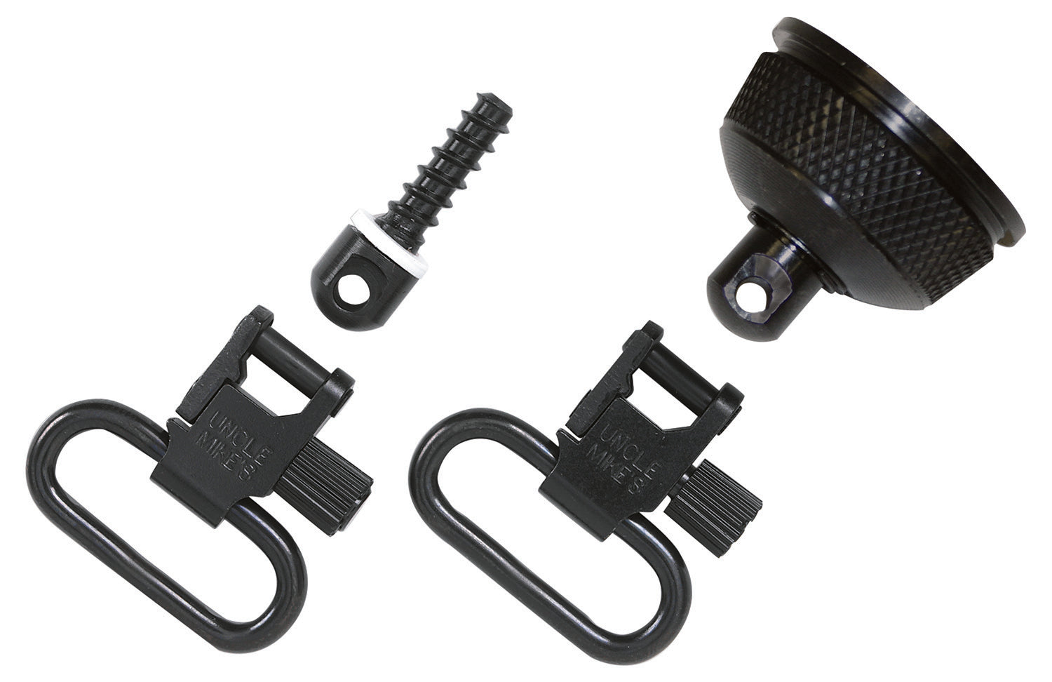 Uncle Mike's 18002 Remington 870 Express 12 Gauge Mag Cap Swivel Set Blued Steel 1" Loop QD