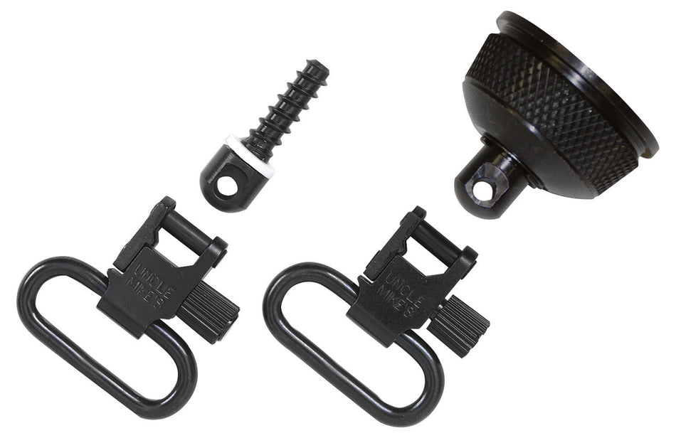 Uncle Mike's 18002 Remington 870 Express 12 Gauge Mag Cap Swivel Set Blued Steel 1" Loop QD
