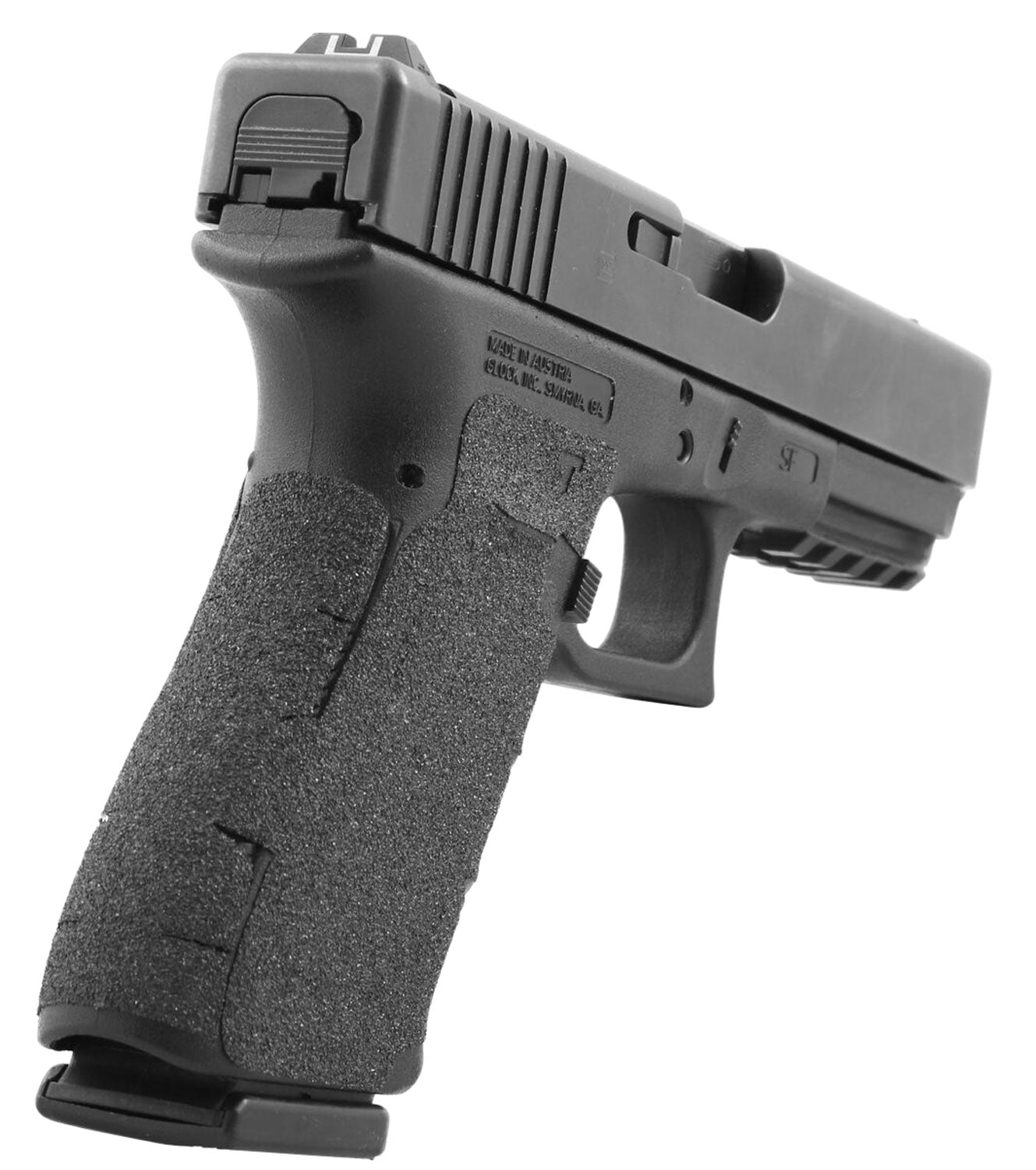 Talon 380G Black Textured Granulate Grip for Glock Gen5 17/19X/22/24/31/34/35/37/45/47 w/Medium Backstrap