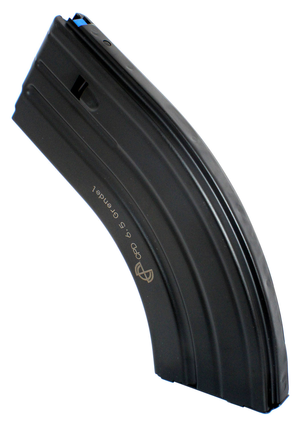 DuraMag SS AR-15 Detachable 26-Round Magazine 6.5 Grendel/6mm ARC Black w/ Blue Follower