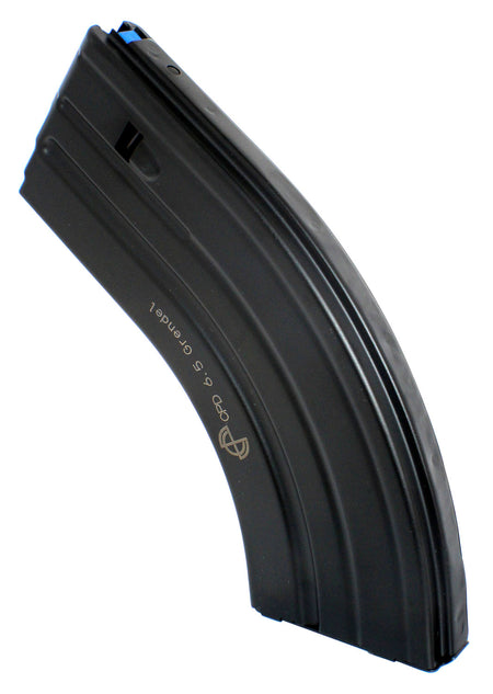 DuraMag SS AR-15 Detachable 26-Round Magazine 6.5 Grendel/6mm ARC Black w/ Blue Follower