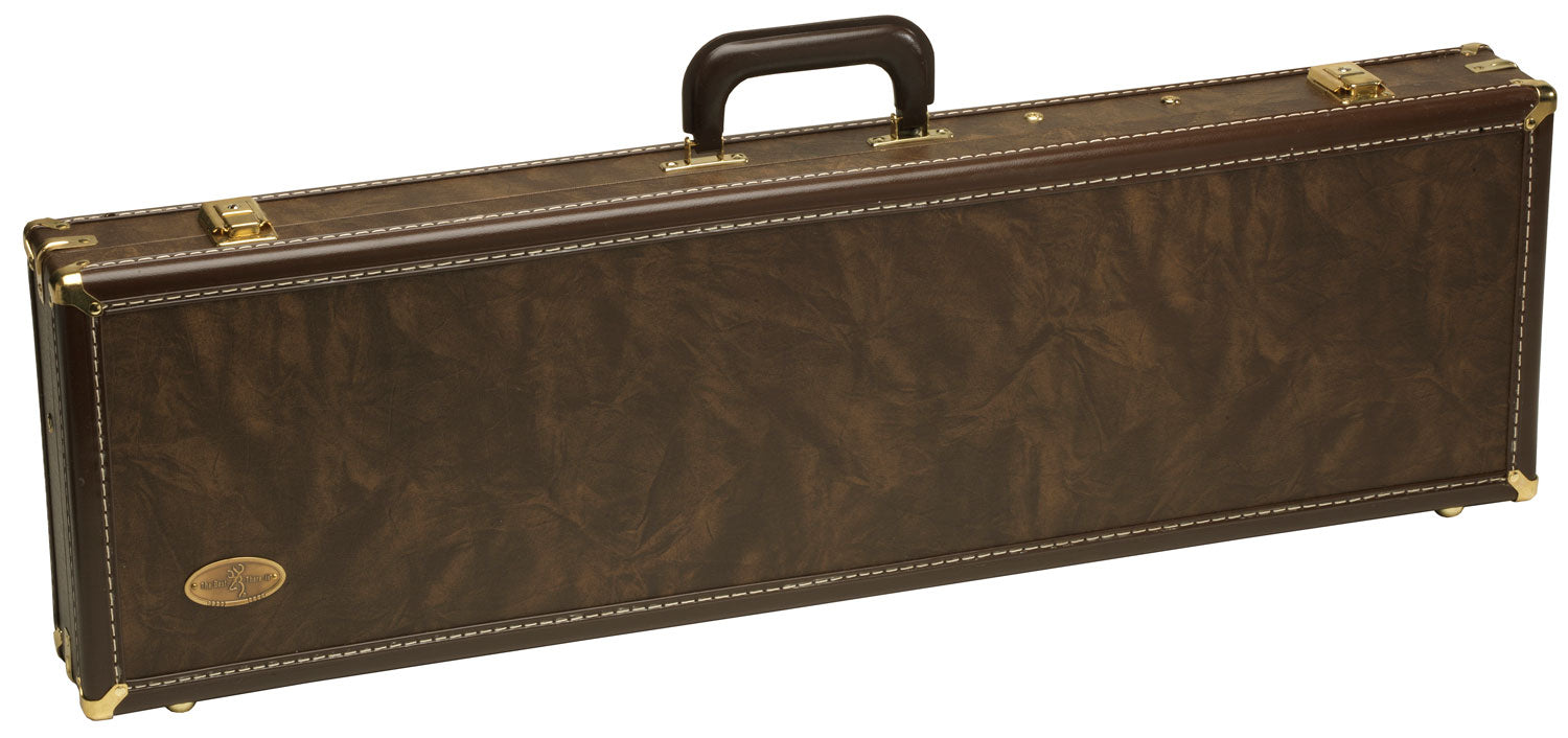 Browning Traditional O/U Shotgun Case Brown Vinyl-Covered Wood Frame Brass-Plated Locks