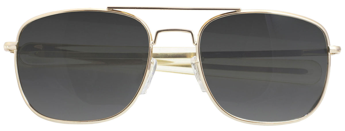 Humvee Military Sunglasses Adult Polarized Gray Lens Gold Bayonet Frame CE Approved