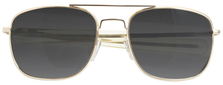 Humvee Military Sunglasses Adult Polarized Gray Lens Gold Bayonet Frame CE Approved