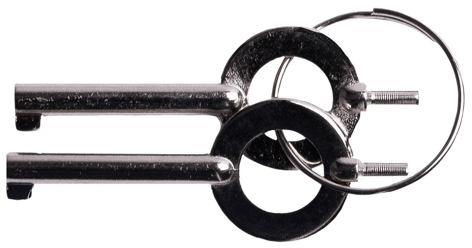 Uzi Silver Handcuff Key Set Works with Most Police Quality Cuffs