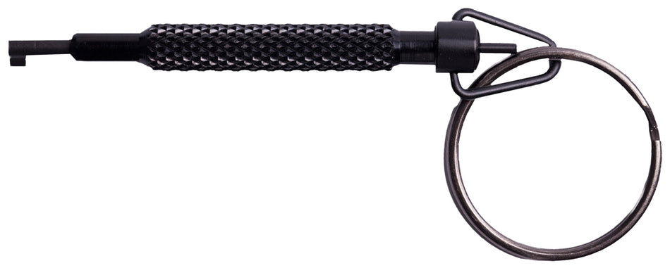 Uzi Rotating Black Metal Handcuff Key Universal Police Quality Fit